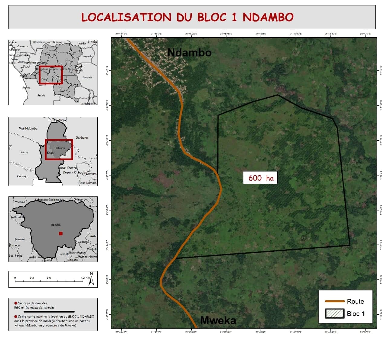 Ndambo Bloc 1 — demarcation map